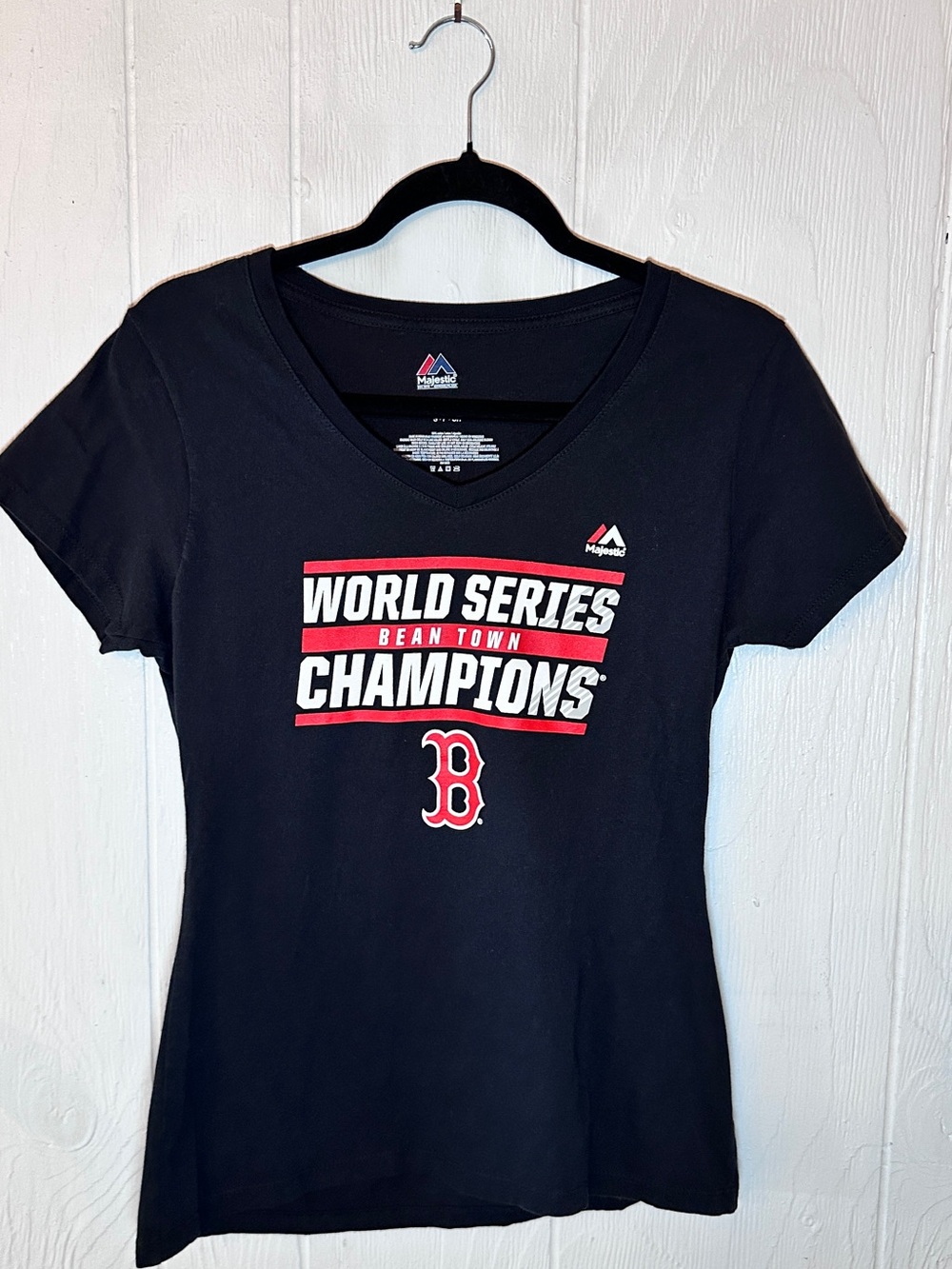 Boston Red Socks 2018 World Series Champions Black Woman’s T-Shirt 100% Cotton